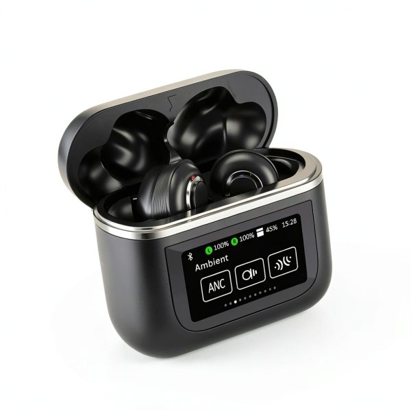 Alpha Digital Bluetooth Earbuds LCD Screen 32Hr Playtime-1