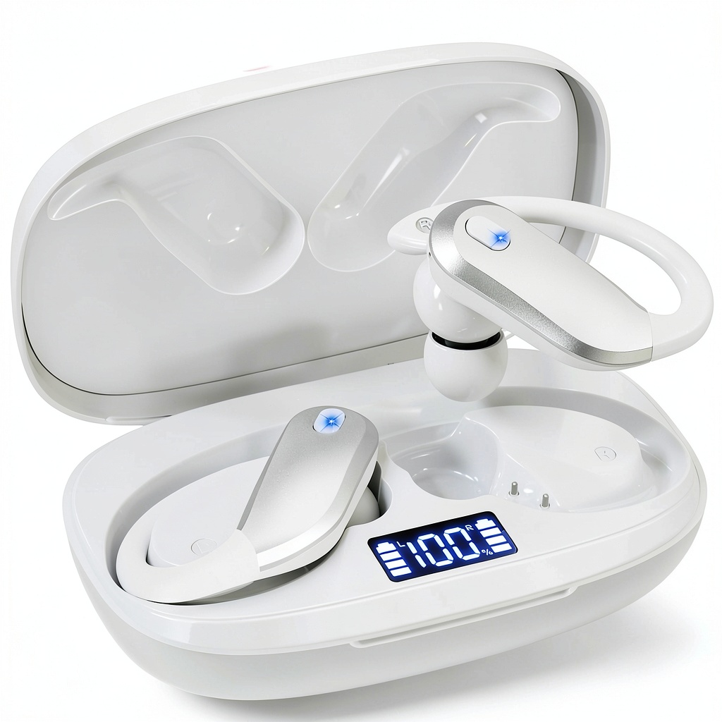 Breezio Sports Wireless Earbuds in use during a workout