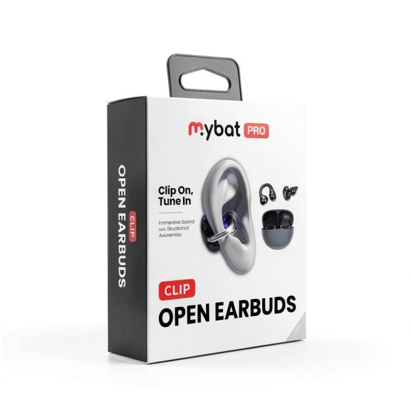 Mybat Pro Clip Open Ear Earbuds Grey Bluetooth 53 Sports-6