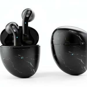 SKRAN Twin Bluetooth Headphones Wireless Earbuds Marble-0