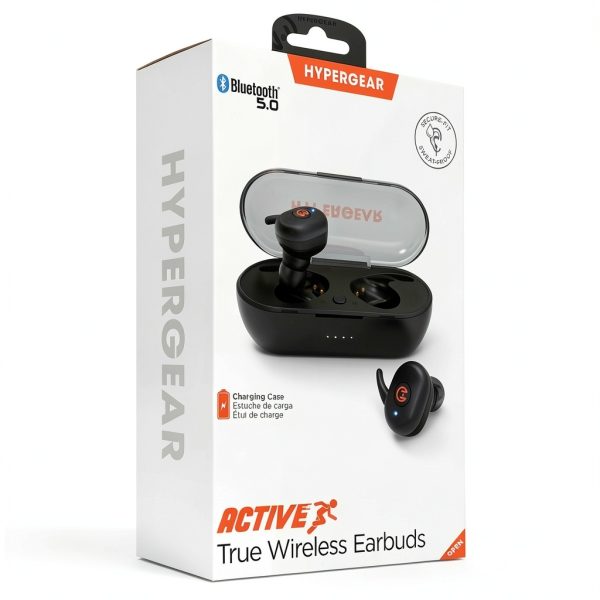HyperGear Active True Wireless Earbuds Black HD Stereo-1